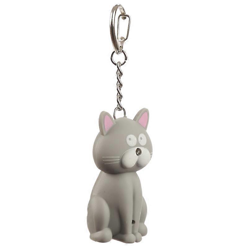 LED Light  Sound Keyring - Meowing Cat 1 Pack