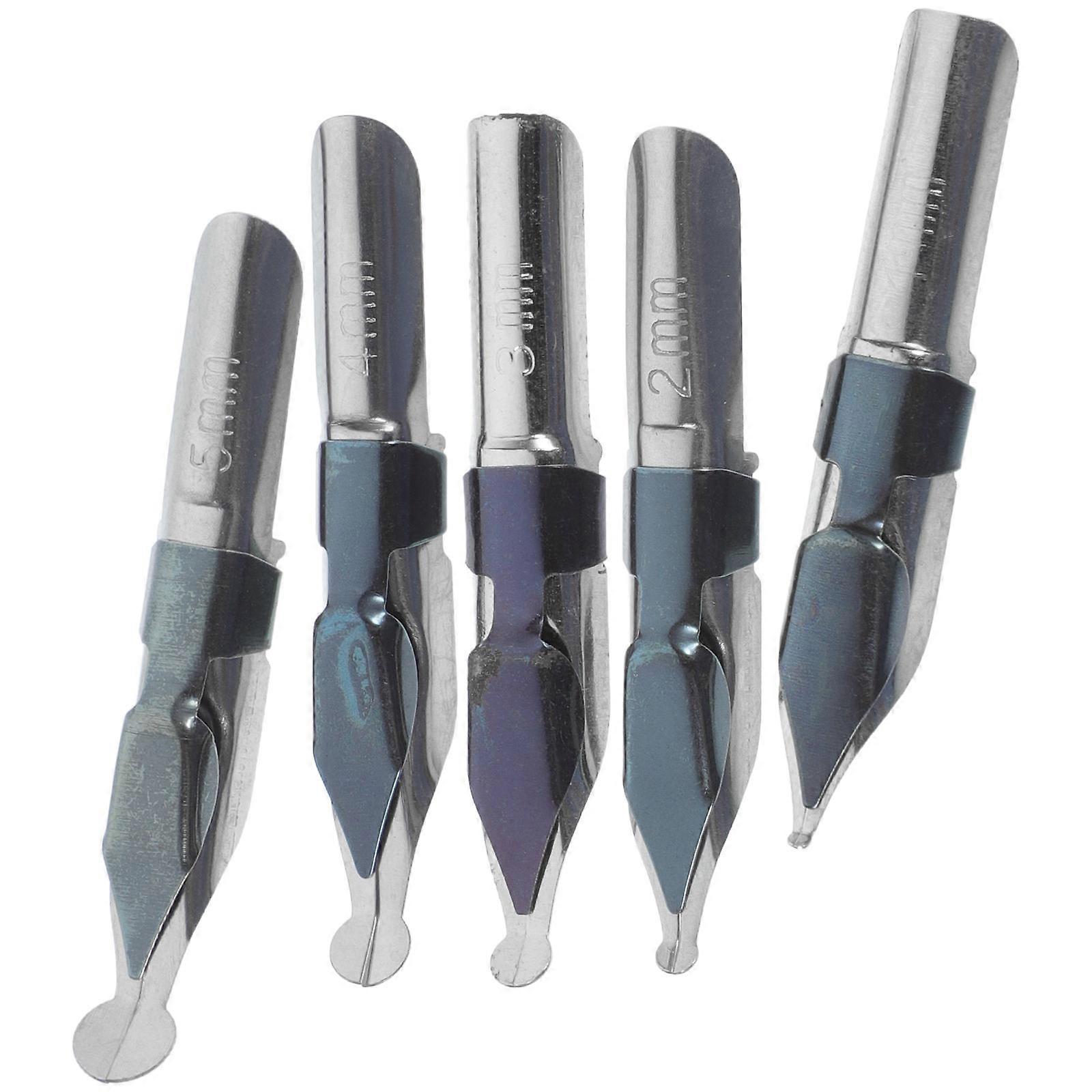 Silver Dip Pen Nibs Calligraphy Pen Nibs for Painting 5Pcs Pack