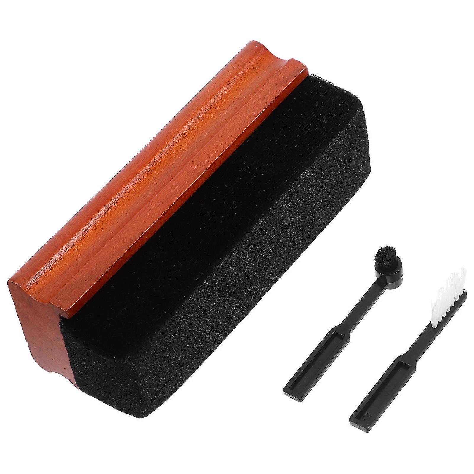Vinyl Record Cleaning Kit Wooden Record Brush for High Efficiency 1Set