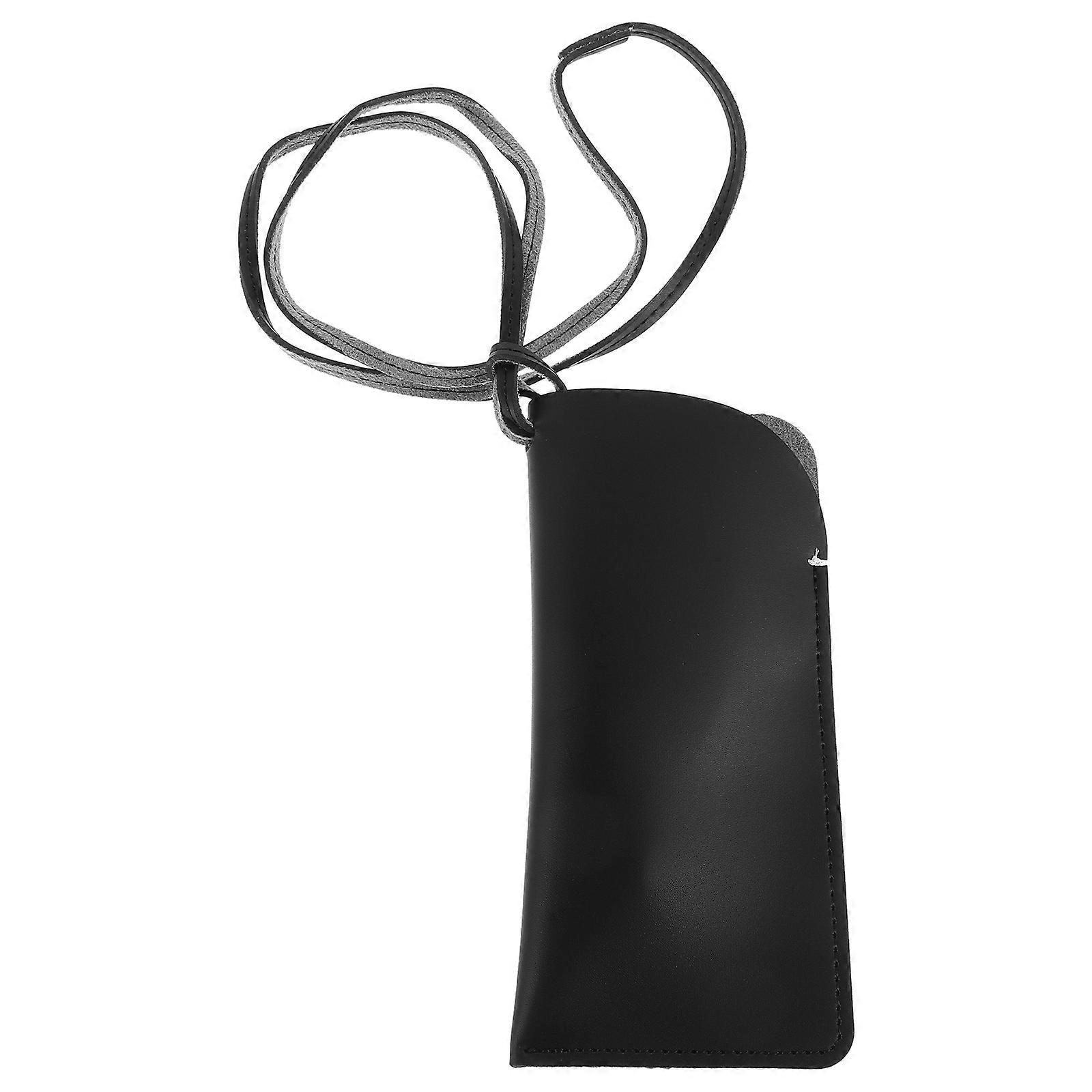 PU Portable Sunglasses Holder for Hold with Neck Strap Single Unit