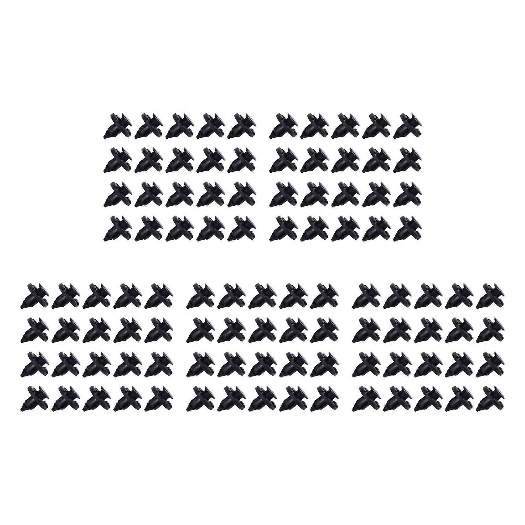 100 Pcs Plastic Rivets for Clip Screw Type Fastener, Black