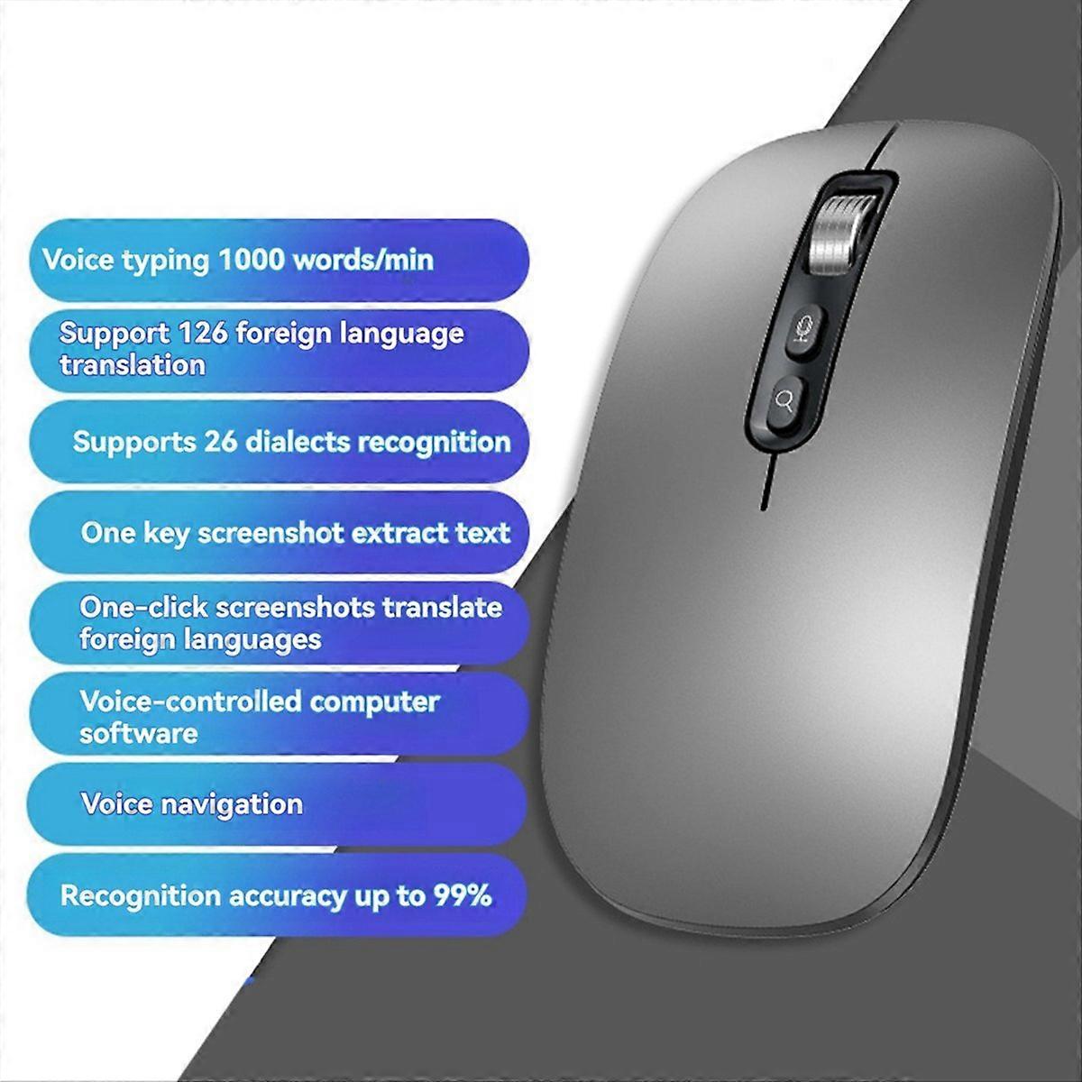 AI Smart Voice Mouse Voice to Text Mouse Rechargeable for Laptops,A ...