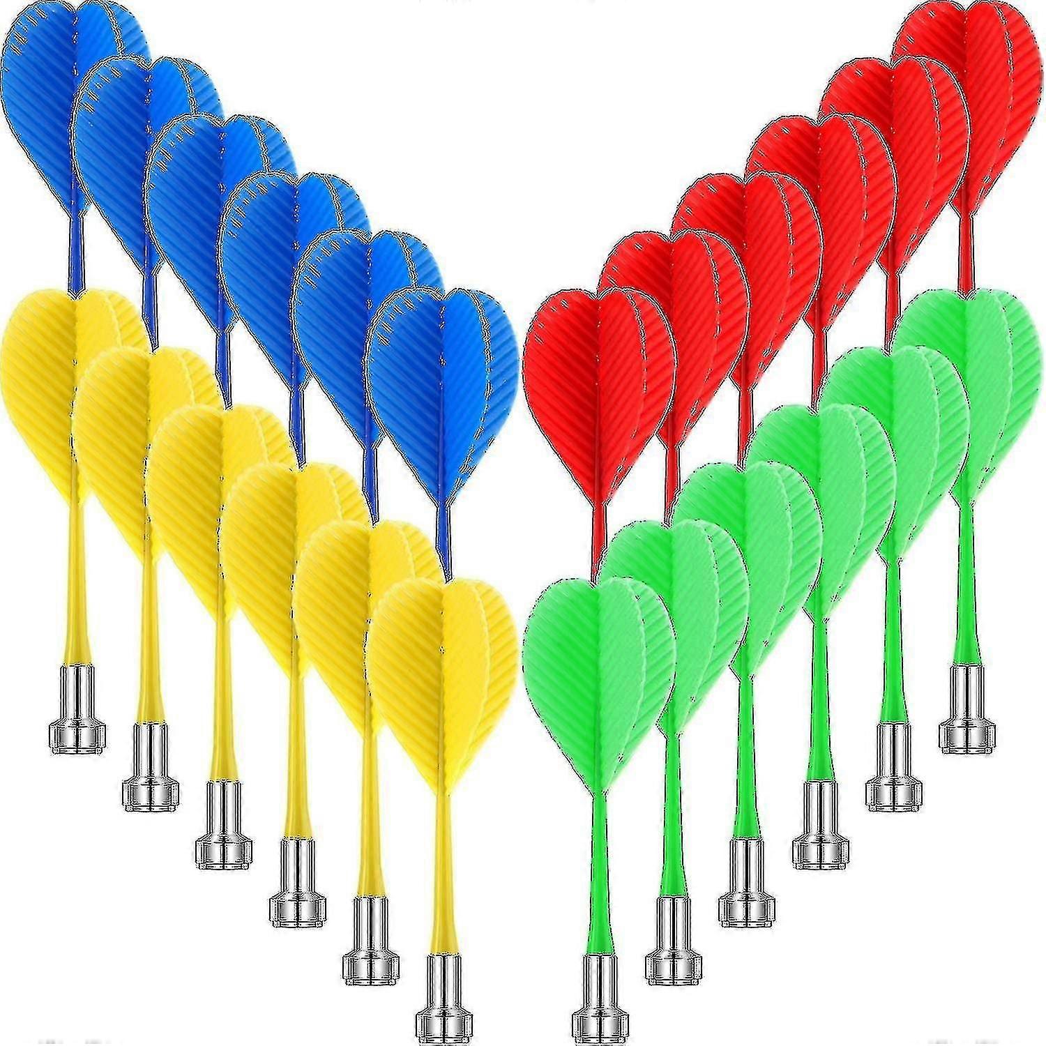 24ピース マグネットダーツ 安全プラスチックダーツ 交換用ダーツ 男の子 女の子 大人用 ターゲットゲーム