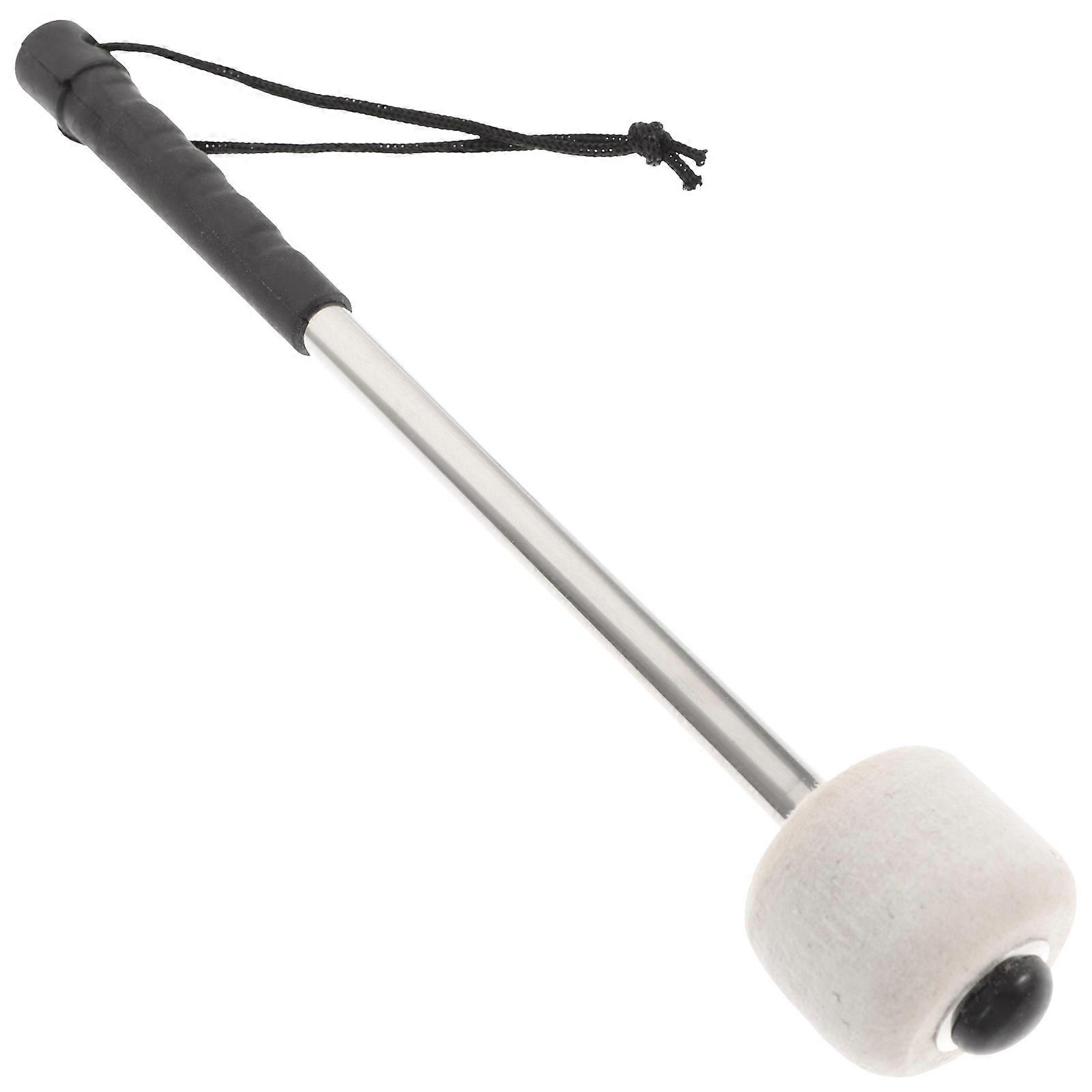 Bass Drum Beater with Wool Felt End and Stainless Steel Handle for Playing Use 1 Pair