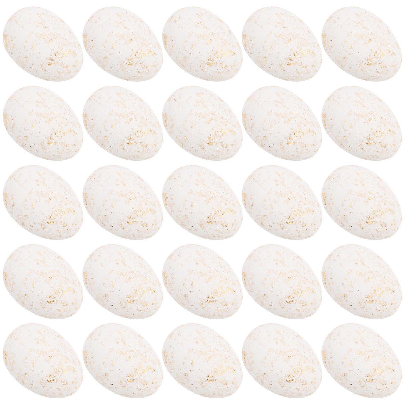 Artificial Easter Eggs Foam Eggs Decoration for 80Pcs White Party Supply