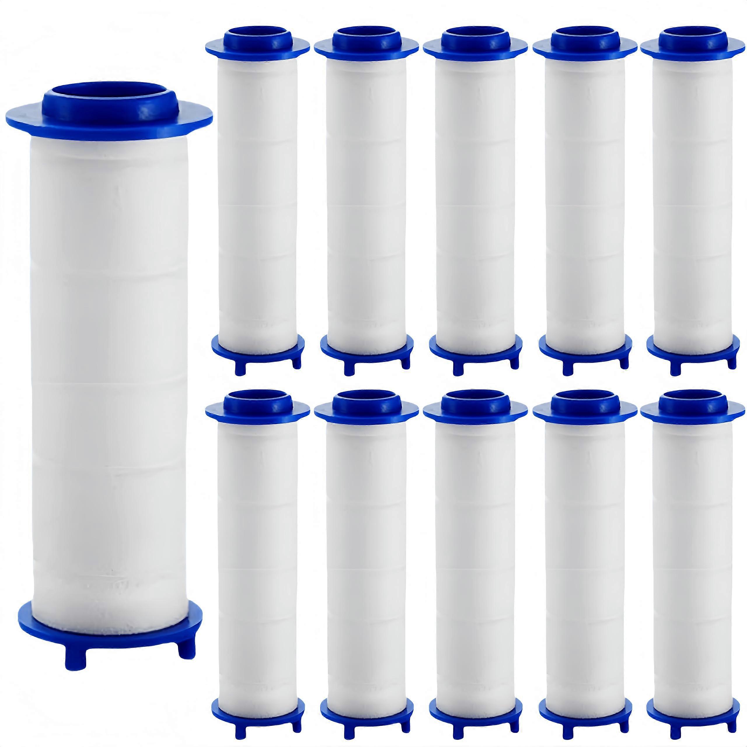 10 Pcs 2.75 Inch Shower Head Filter Cartridge, PP Cotton Replacement Removes Rust and Sediment