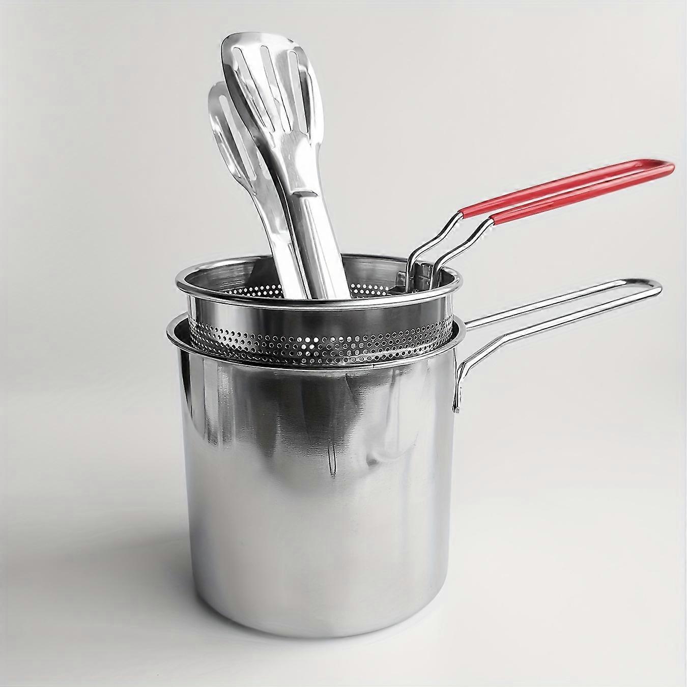 3pcs Deep-frying Pan Set,suitable for Deep-frying,highly Efficient and Energy-saving,Essential Deep-frying Pan for Outdoor