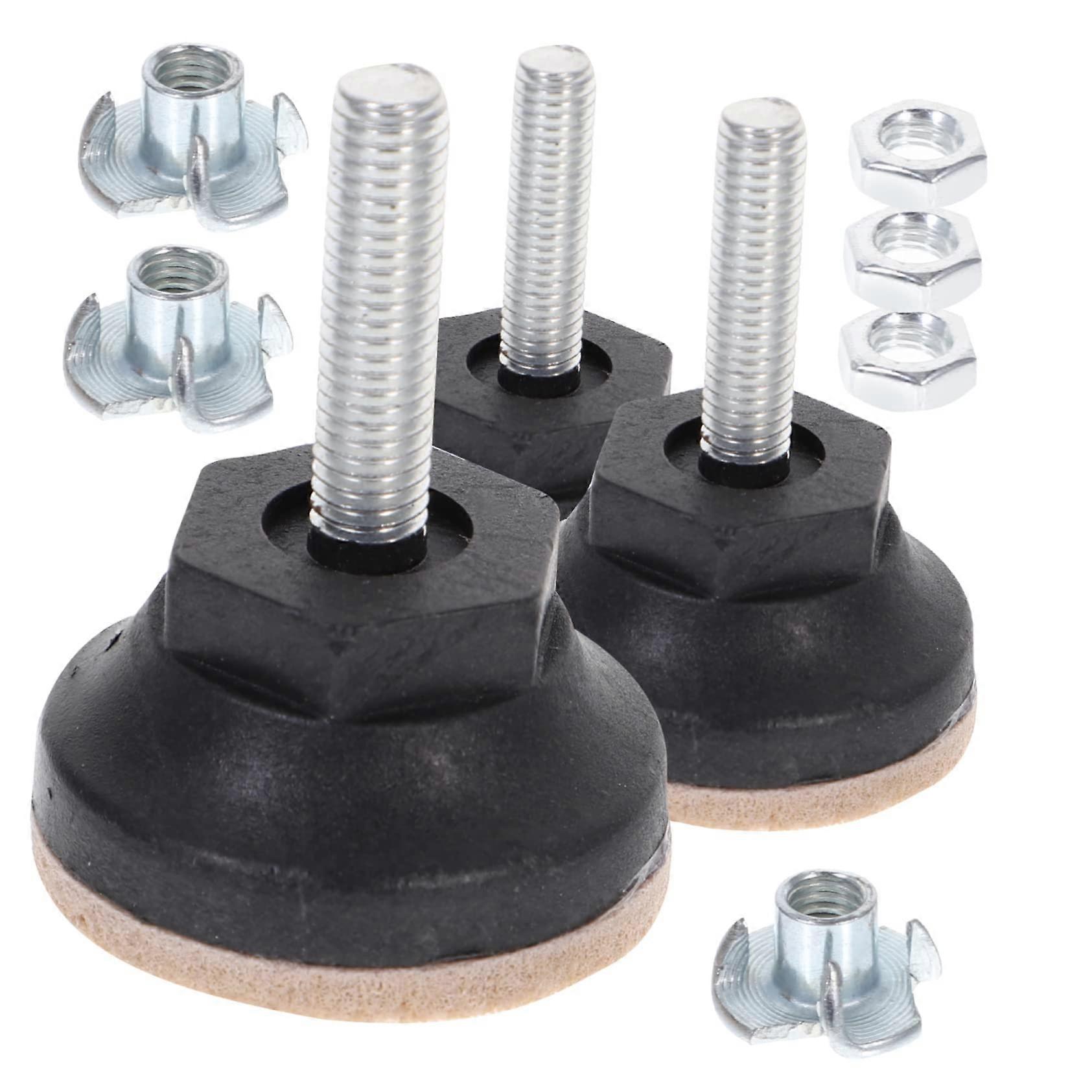 8pcs Heavy Duty Adjustable Furniture Leveling Feet with Felt Pads for Floor Protection