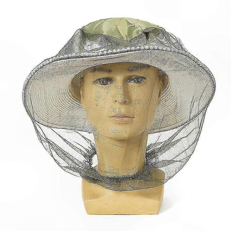 Masque en gaze anti-moustiques vert militaire avec couche supérieure de protection