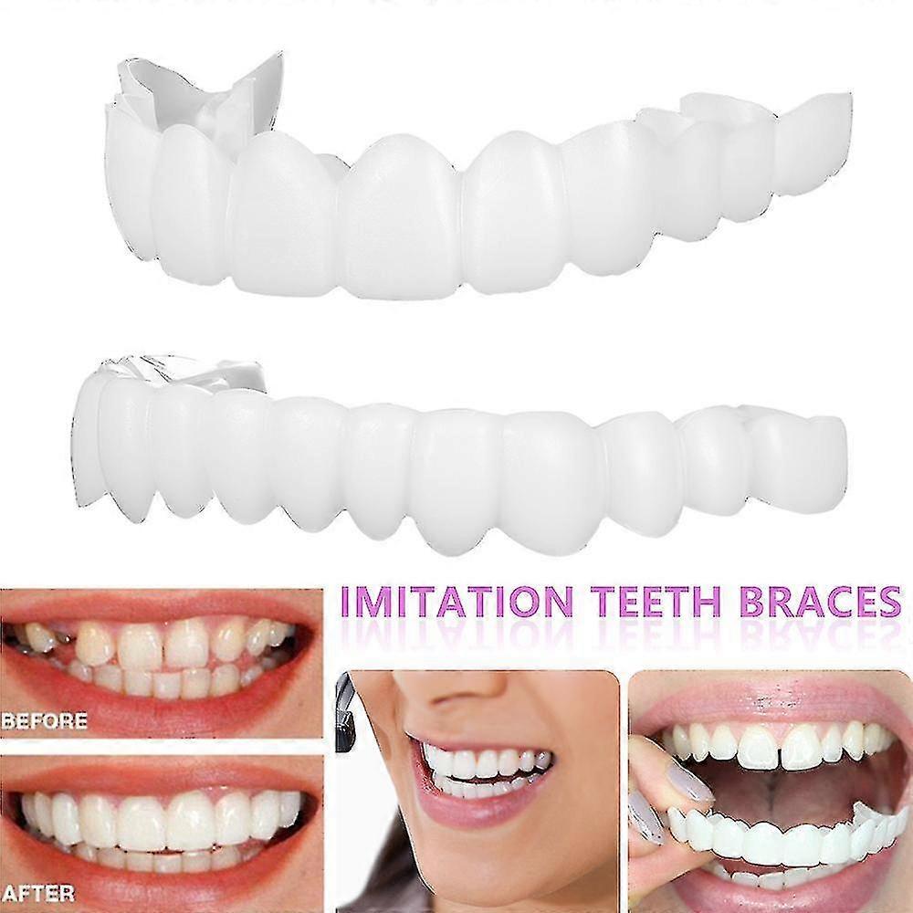New Upgrade Imperforate Whitening Braces Upper/lower Teeth Dentures