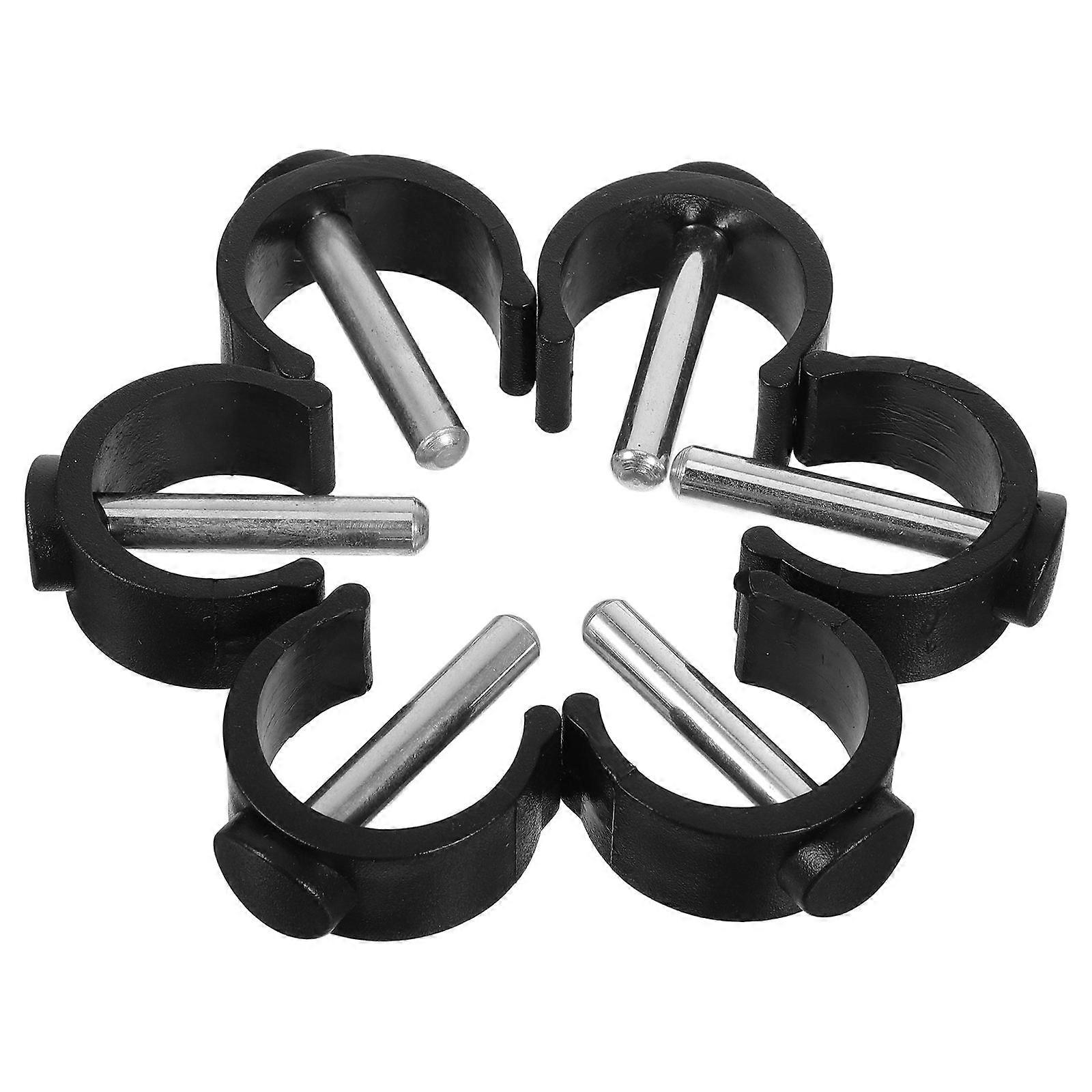 Crutch Handle Accessories C Shape Clips for Lock Clamp 6Pcs Black