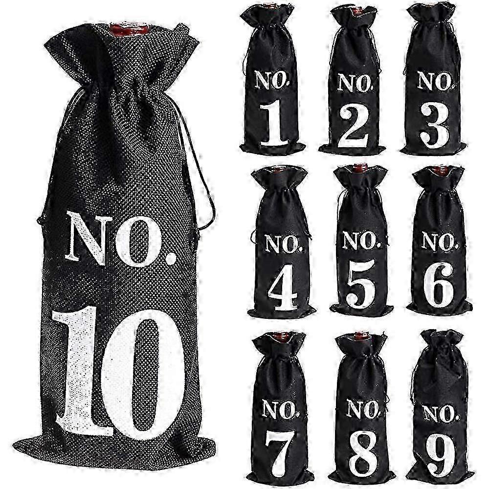 Wine bags for blind tasting with drawstring pockets