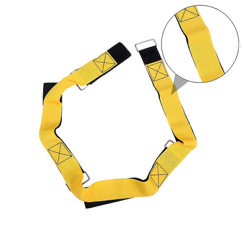 Yellow Outdoor Teamwork Training Webbing Belt for 1Pair Game Props