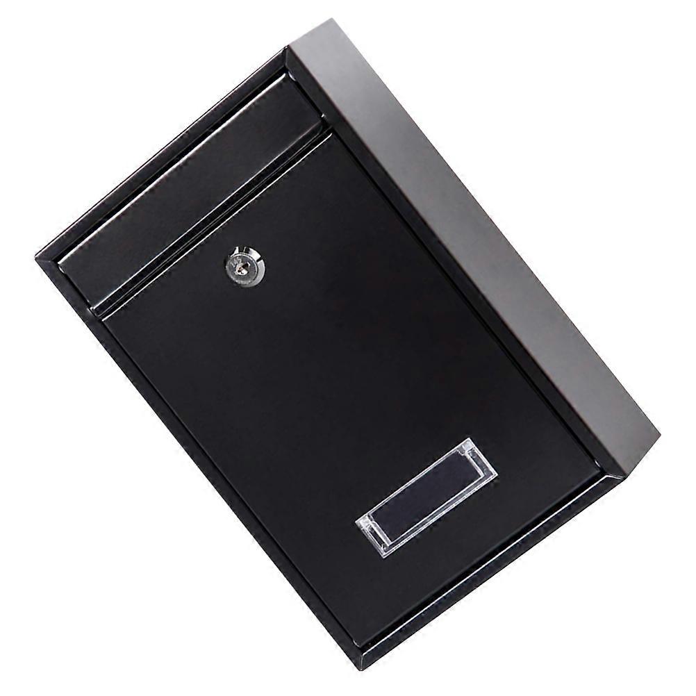 Post Letter Box Convenient Letter Case For Official Institutions Document Holding Rectangular Black 1Pcs