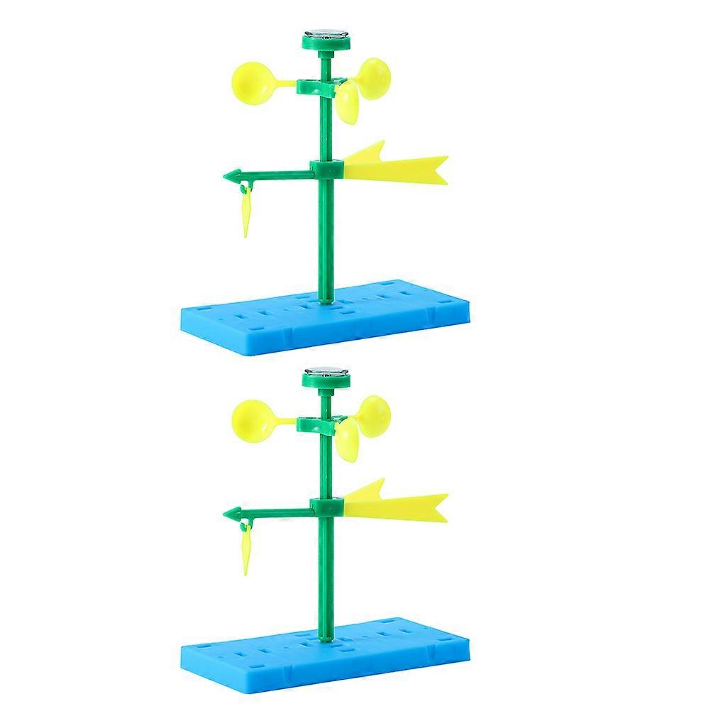 Educational Wind Vane Model Wind Vane Toy for Playing 2Sets DIY Toy
