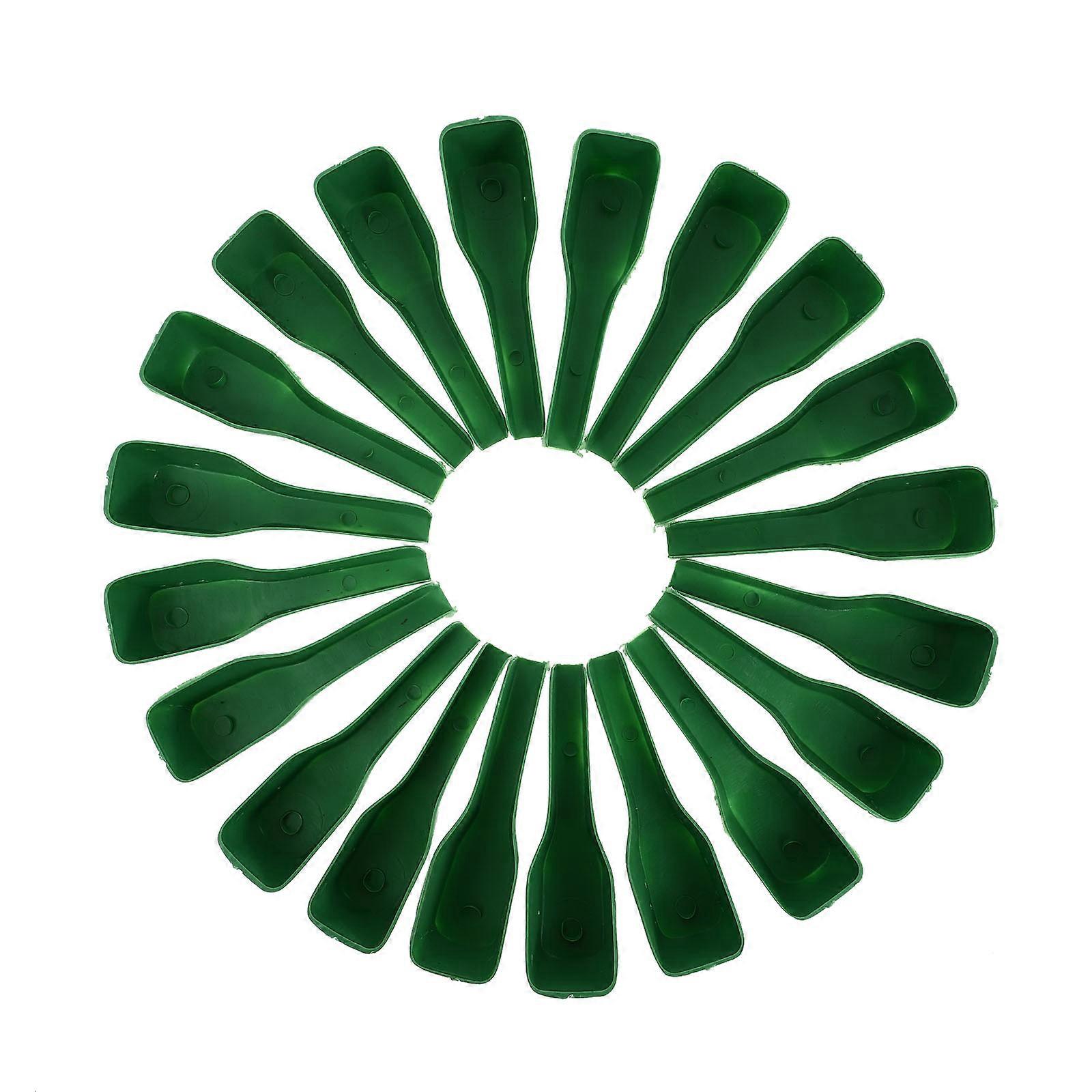 Bird Feeding Spoon Plastic Tool for 20Pcs Green Set