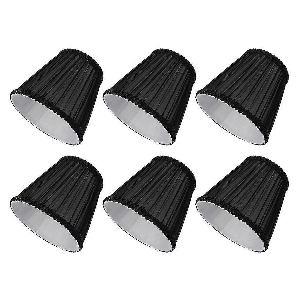 Black Clip Bubble Cloth Lamp Shade for Lamp Use 6Pcs Light Covers