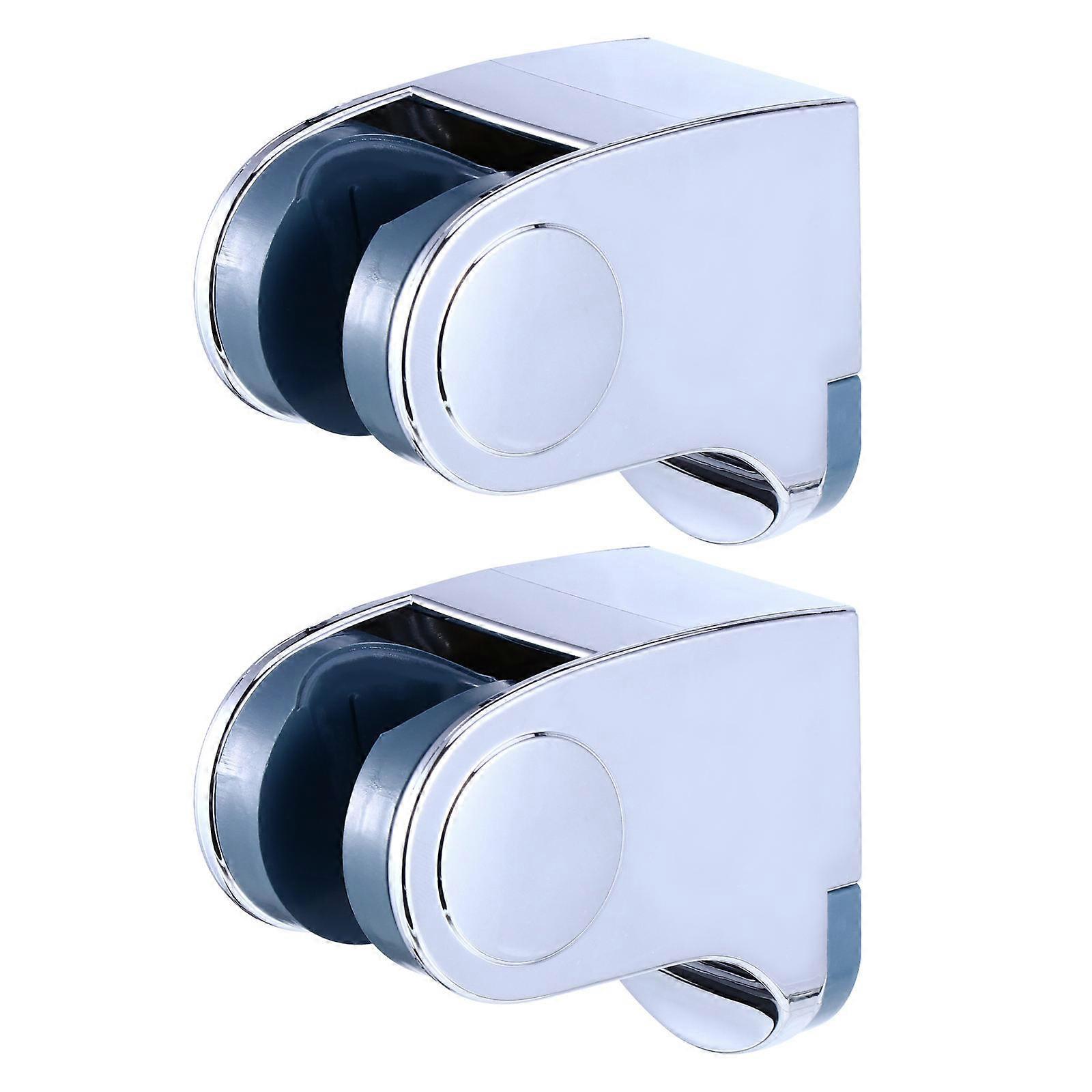 Adjustable Silver Plastic Shower Head Holder Bracket for Easy Installation and Replacement