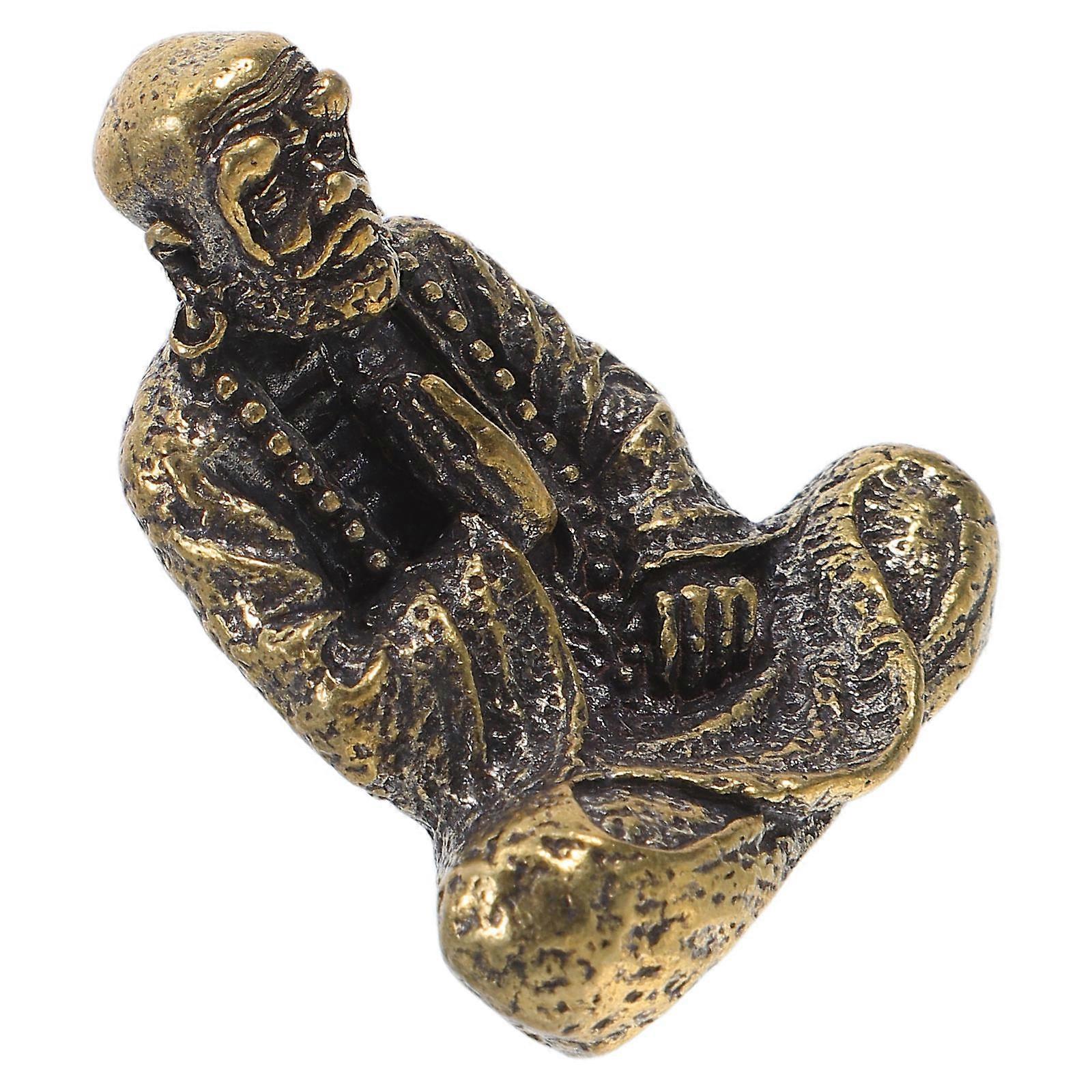 Brass Bodhidharma Statue for Meditation Solid Brass Sculpture Ornament