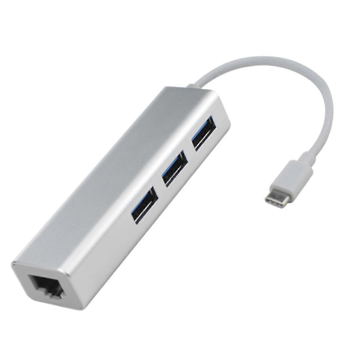 USB C Hub with Ethernet and USB Ports, Speed Data Transfer, PlugandPlay for Laptops