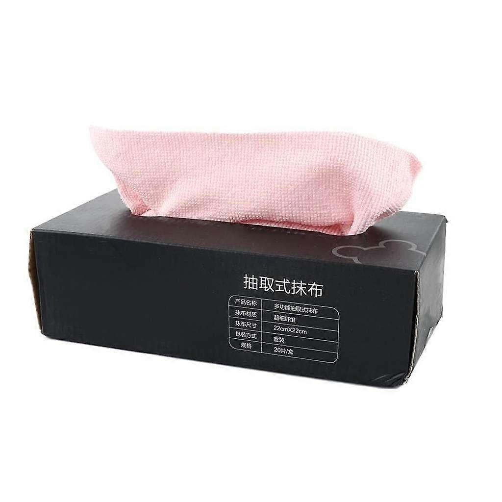 Cleaning Cloths 20 Pcs Pink  Absorption Quick Drying Multipurpose for Kitchen Windows Car