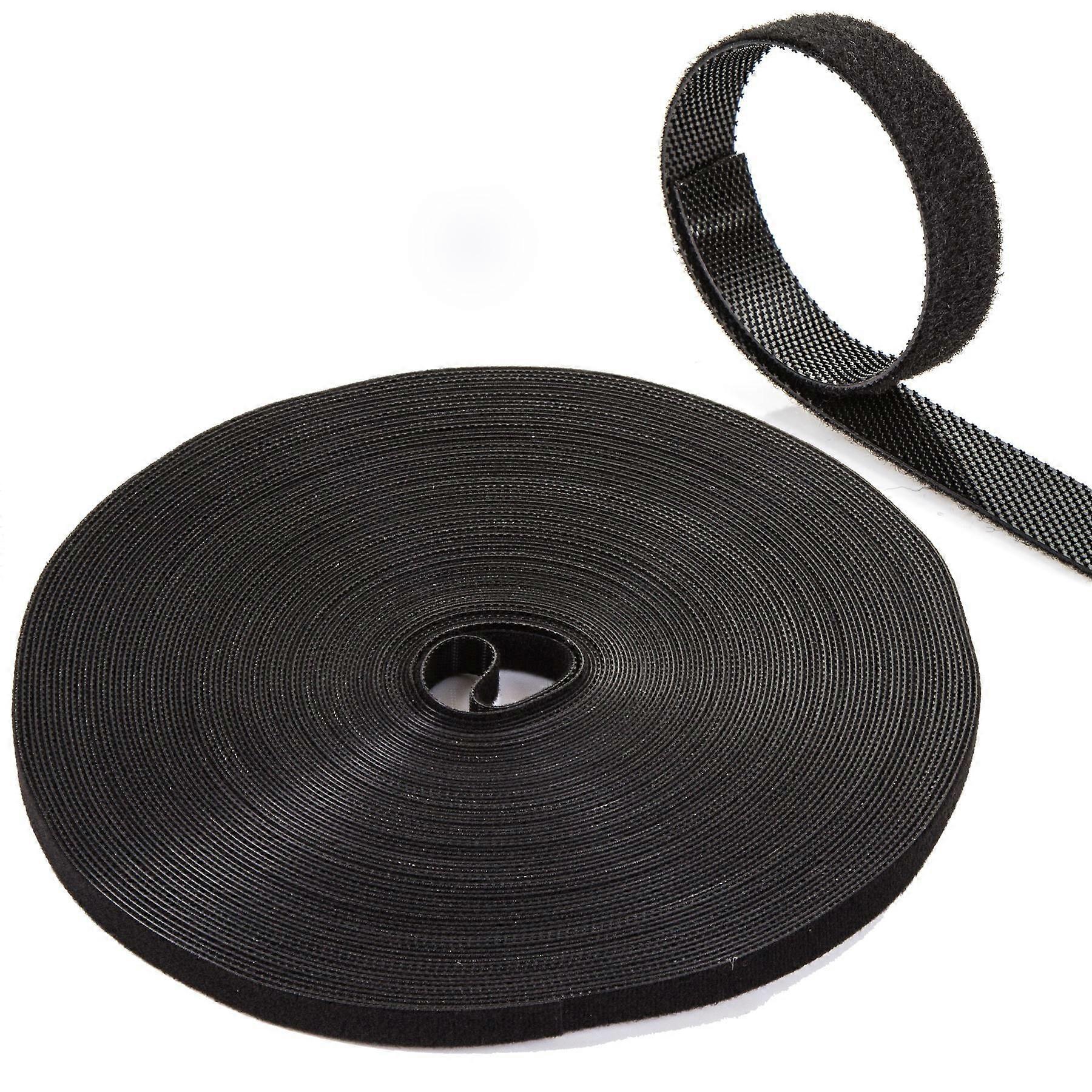 13mm Wide Waterproof Hook and Loop Cable Ties 25m Roll Reusable Cable Wrap for Heavy Duty Use