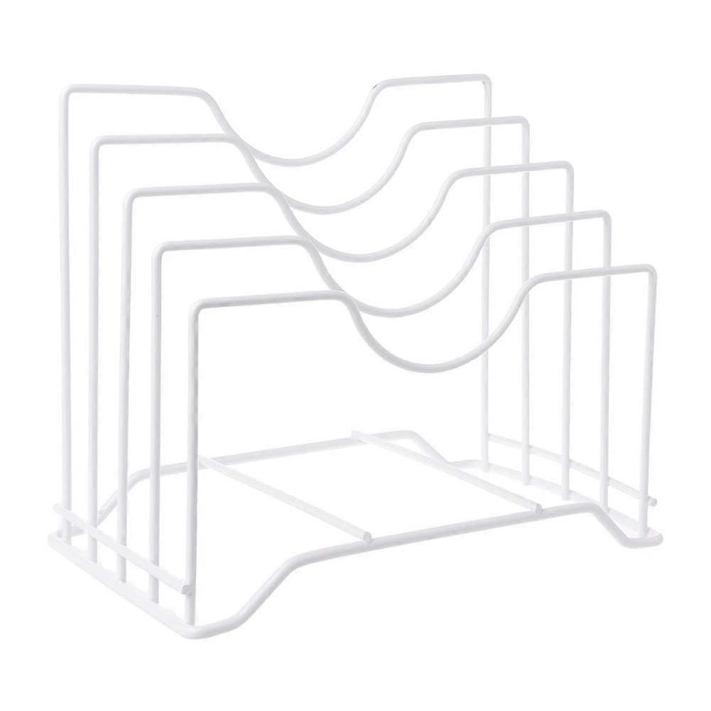 Kitchen Organizer Rack with Cutting Board and Pot Lid Holder, MultiPurpose Countertop Storage