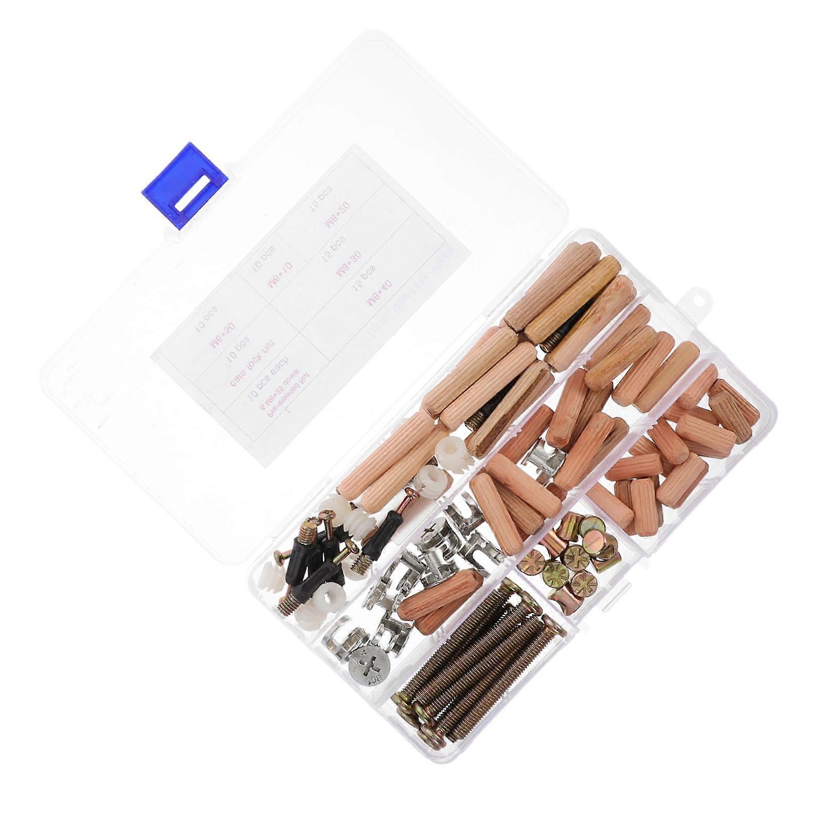 95pcs Bed Frame Hardware Bolts and Nuts Set for Bunk Bed and Crib Secure Assembly Kit