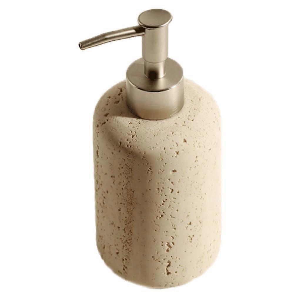 Yellow Stone Countertop Soap Dispenser 280ml Manual Push Pump with RustResistant LeakProof Design