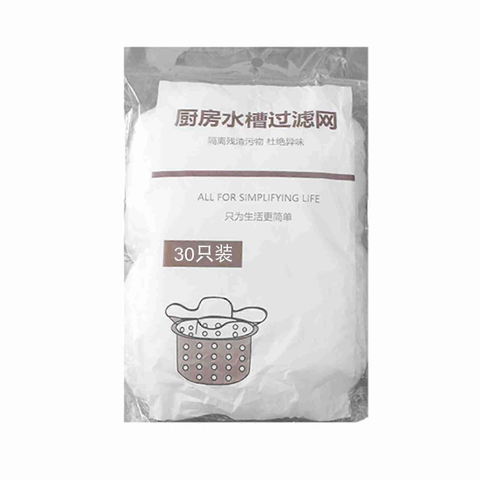 30PCS Disposable Sink Strainer Bags Mesh Drain Filter Nets Prevent Clogging for Kitchen Bathroom