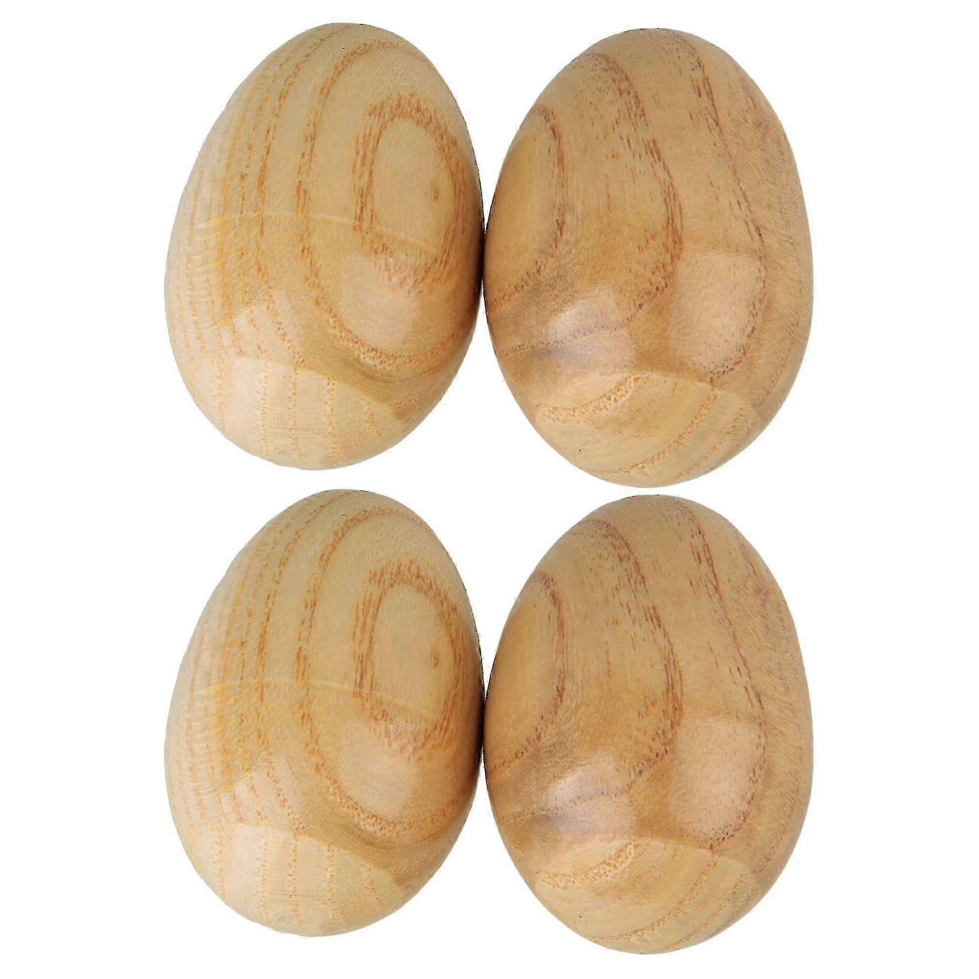 4Pcs Wooden Egg Shakers Maracas Kit for Percussion Instruments Learning