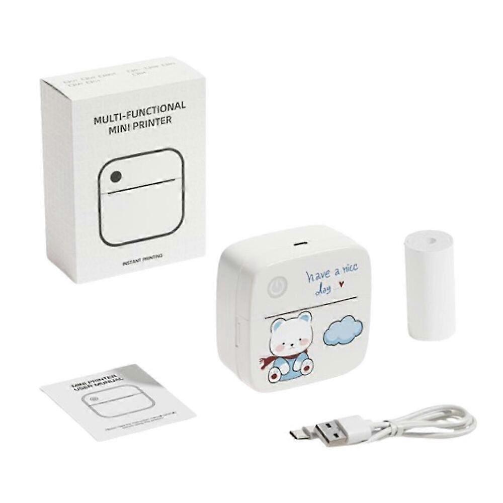 (Blue）Label Maker Picture Printer Mini Inkless Printer for Crafting Listing Travel Blue