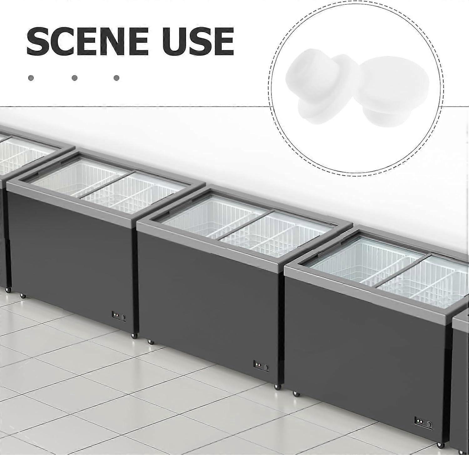 2PCS Freezer Drain Plug Round Rubber Stopper LeakProof Replacement for Refrigerator and Cooler