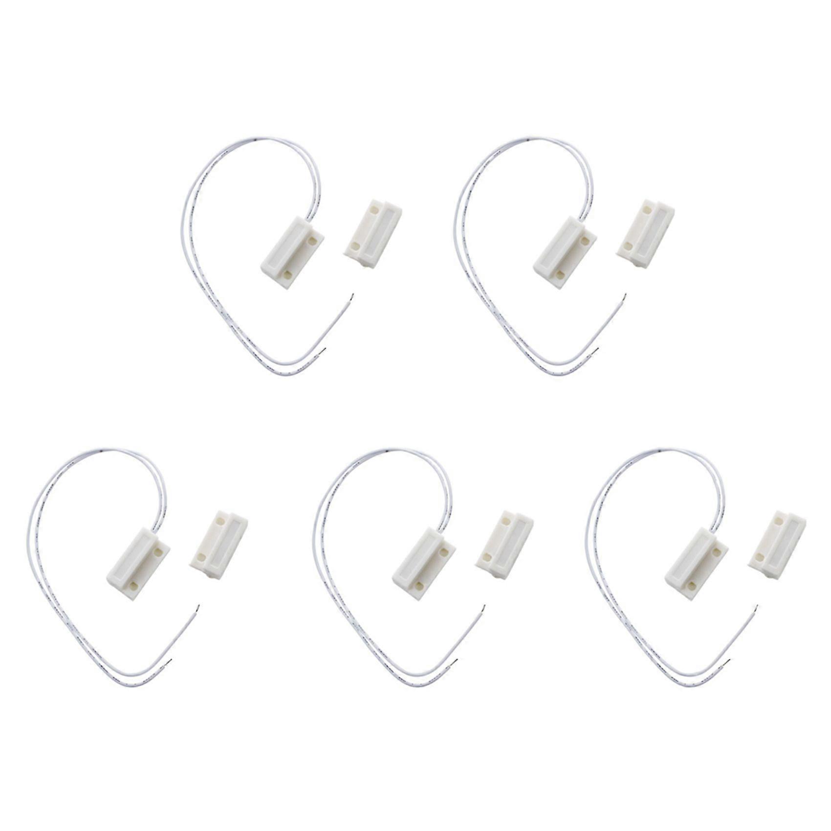 5X White Door Window Contacts Magnetic Reed Switch Sensor