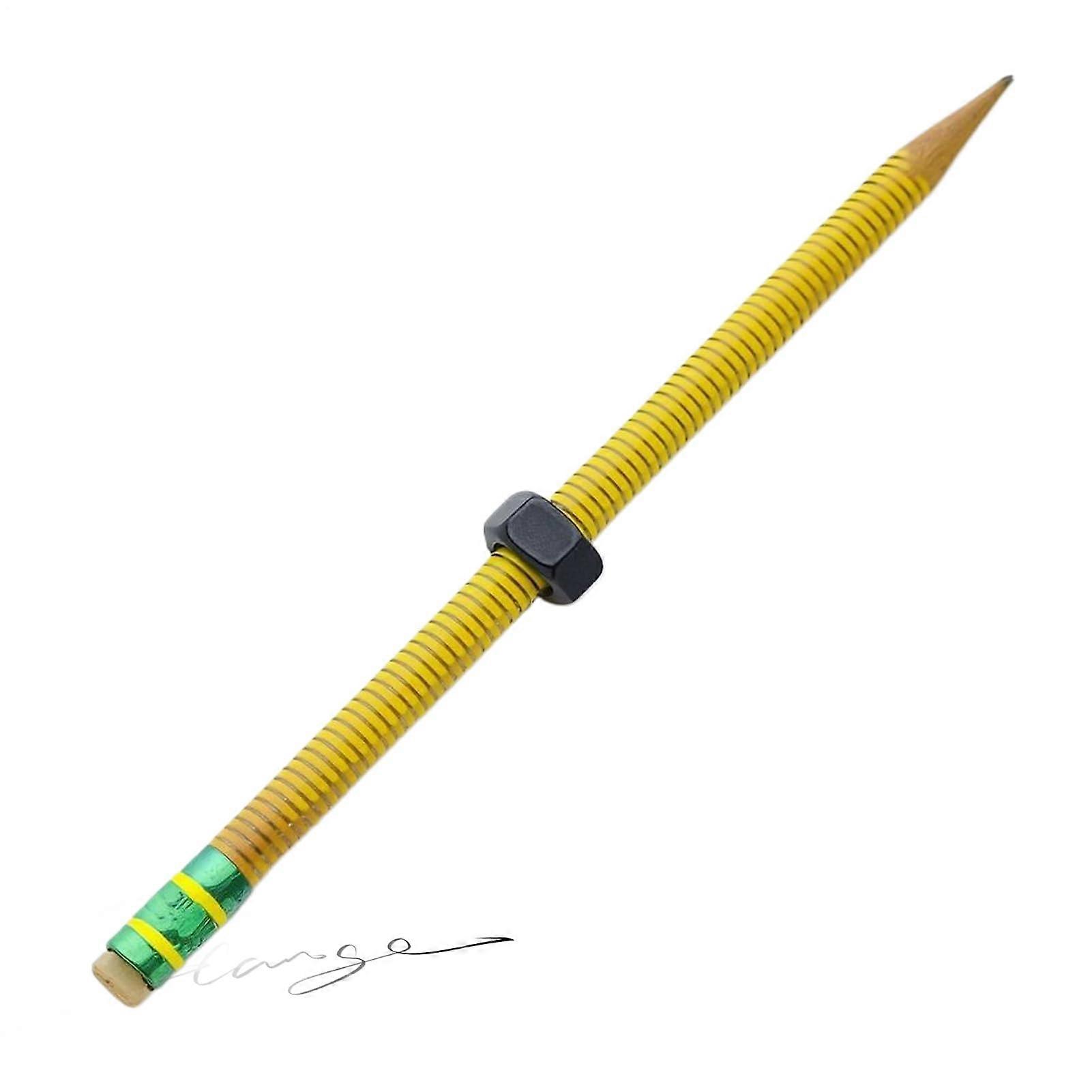 Fidget Pencil Wooden Spiral Design with Sliding Nut Stress Relief for Kids and Adults 18x1cm