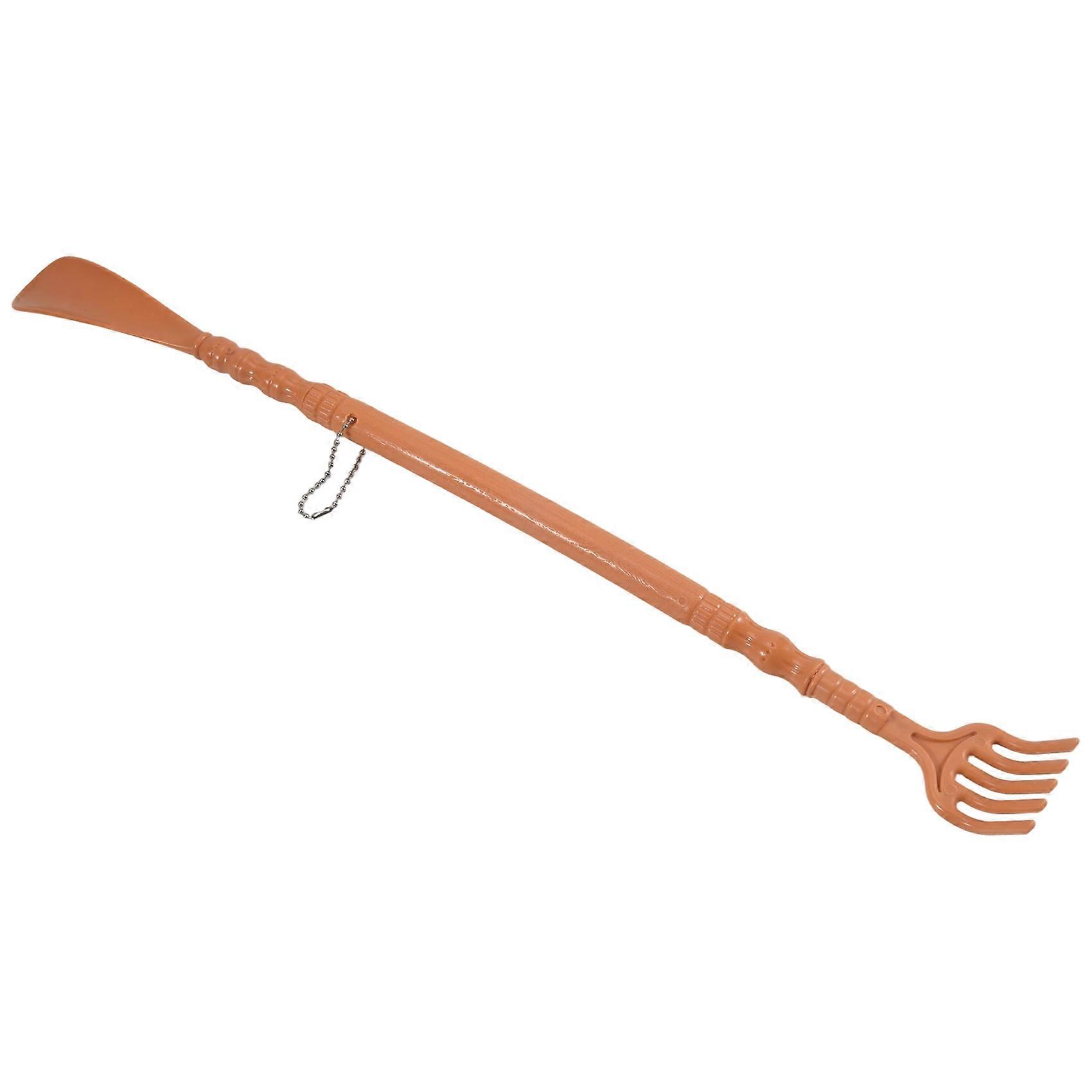 Brown Plastic Handle Back Scratch helper Massager 48 cm