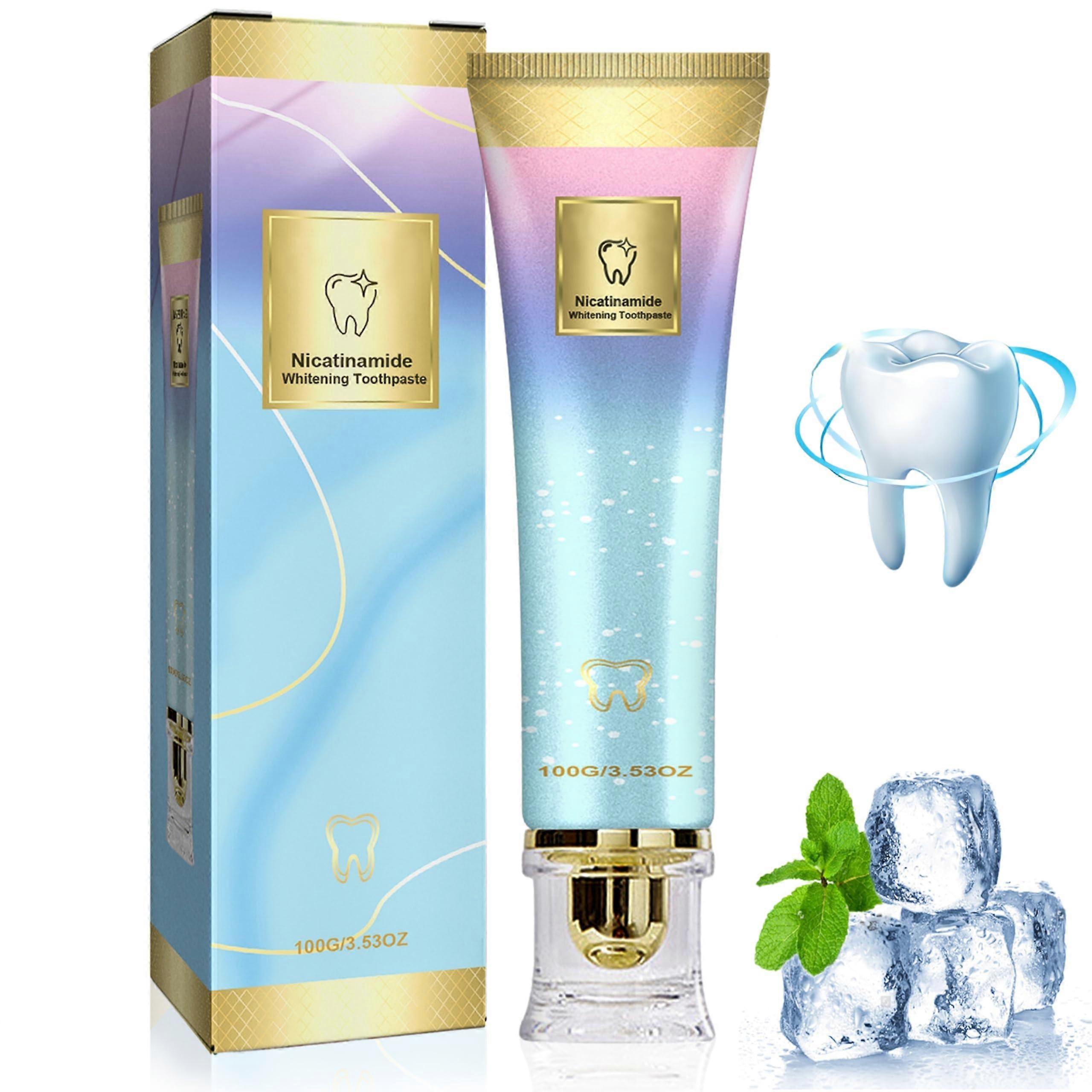 Teeth Whitening Toothpaste with Niacinamide Formula for Sensitive Teeth, Mint Peach Freshness