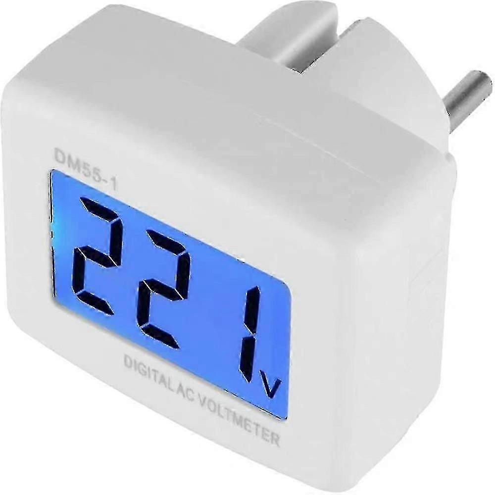 Blue Backlight Digital Lcd Voltmeter Panel Supplies Voltage Tester Eu Plug Ac 80-300v