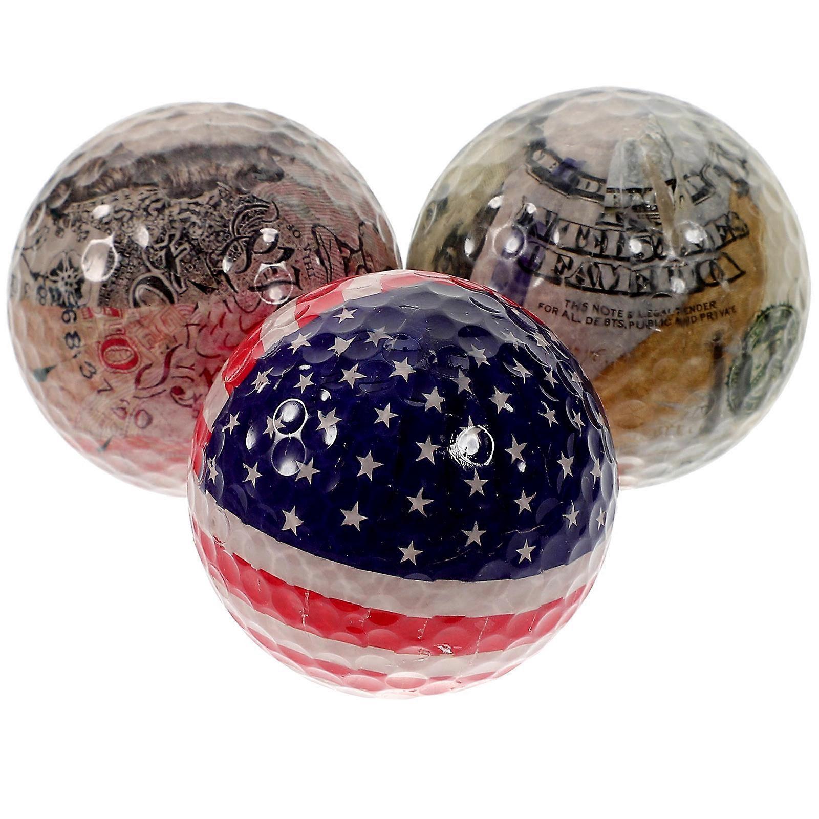 3Pcs Water Practice Balls Currency Pattern for Effective Sports Training