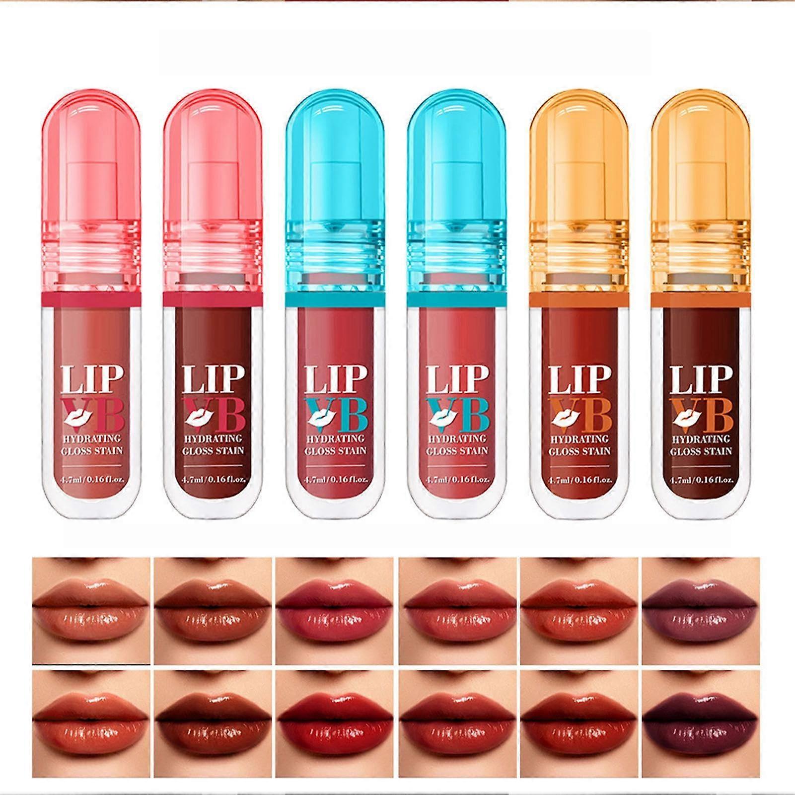 Lip Gloss Set 4.7ml Moisturizing Lipstick Long Lasting Hydrating NonSticky Plumping Makeup