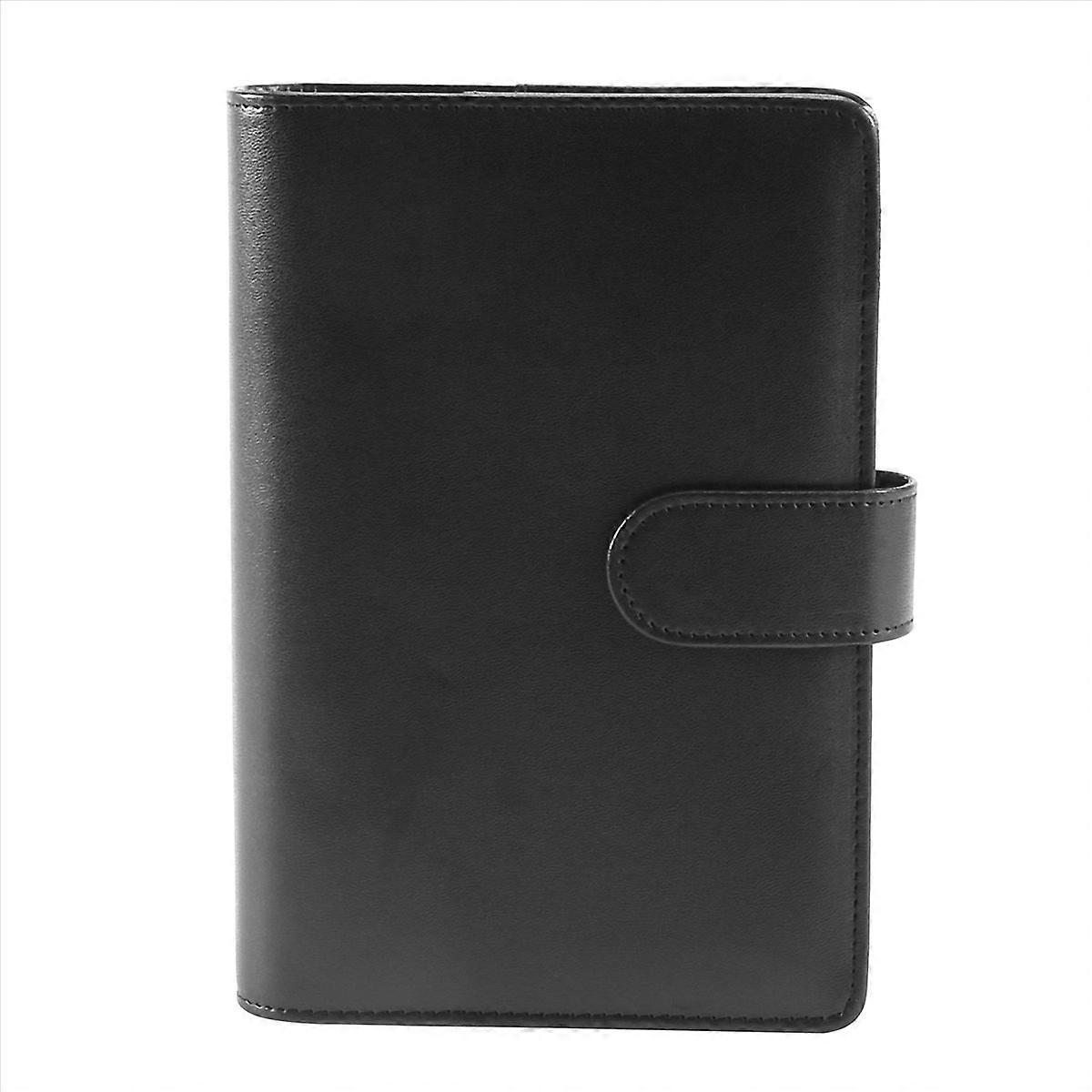 25Pcs A6 PU Leather Budget Binder Set, Binder Cover Planner Black
