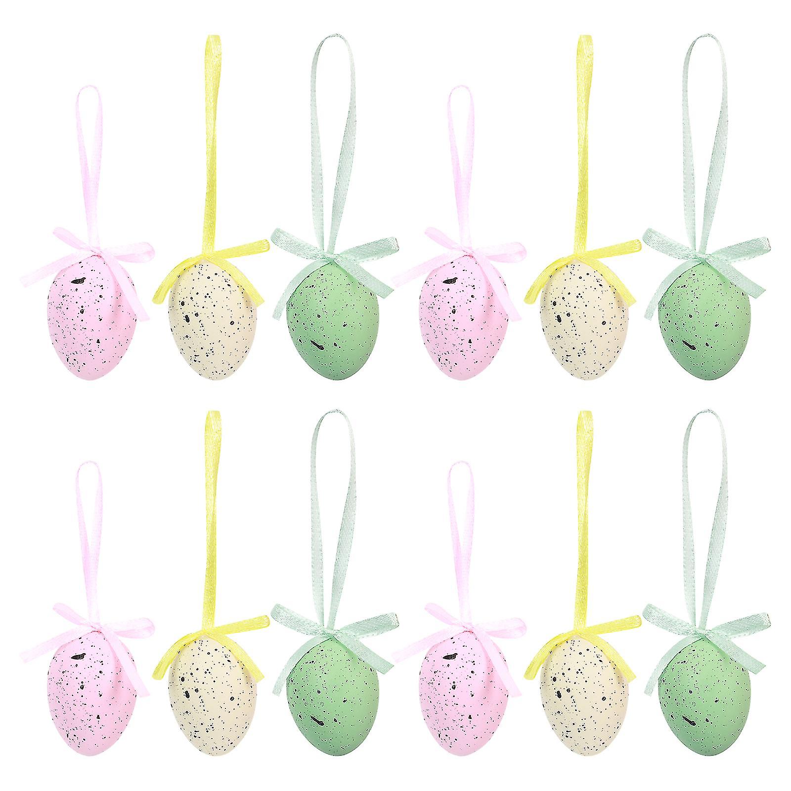 24pcs Easter Eggs Adornments Mini Easter Eggs Toys Easter Party Eggs Pendants