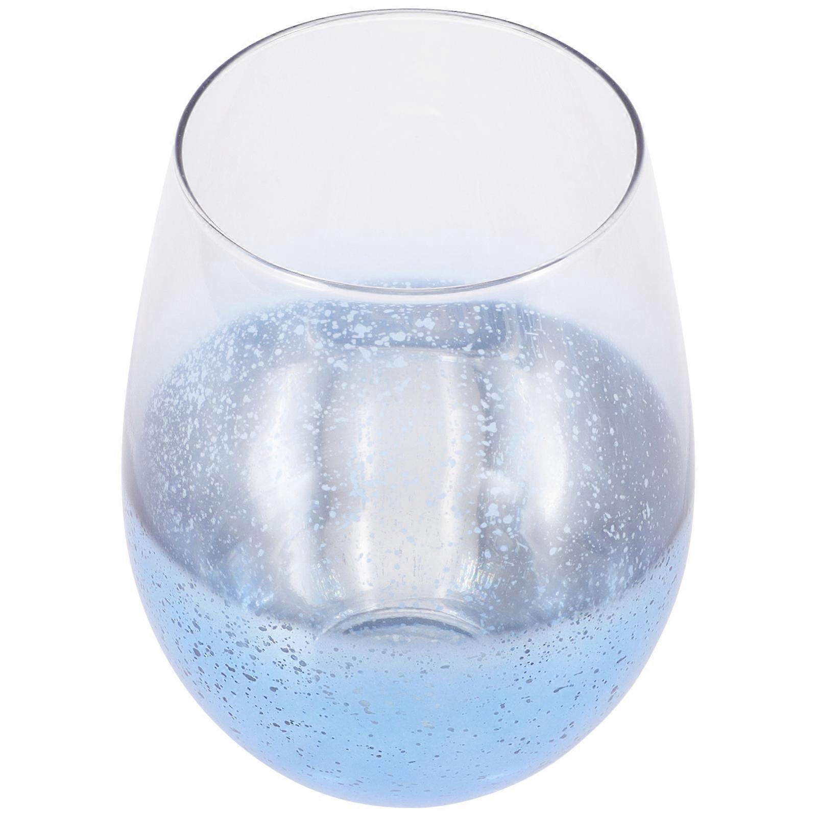 Creative Stemless Wine Glass for Drinking Glass Cup Sky-Blue