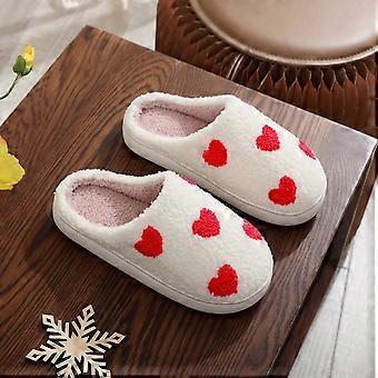 Willtoo Unisex Leuke Liefde Warme Pantoffels Zachte Geborduurde Pluche Fluffy Warme Huisslippers Binnen- en Buitenslippers Paarschoenen