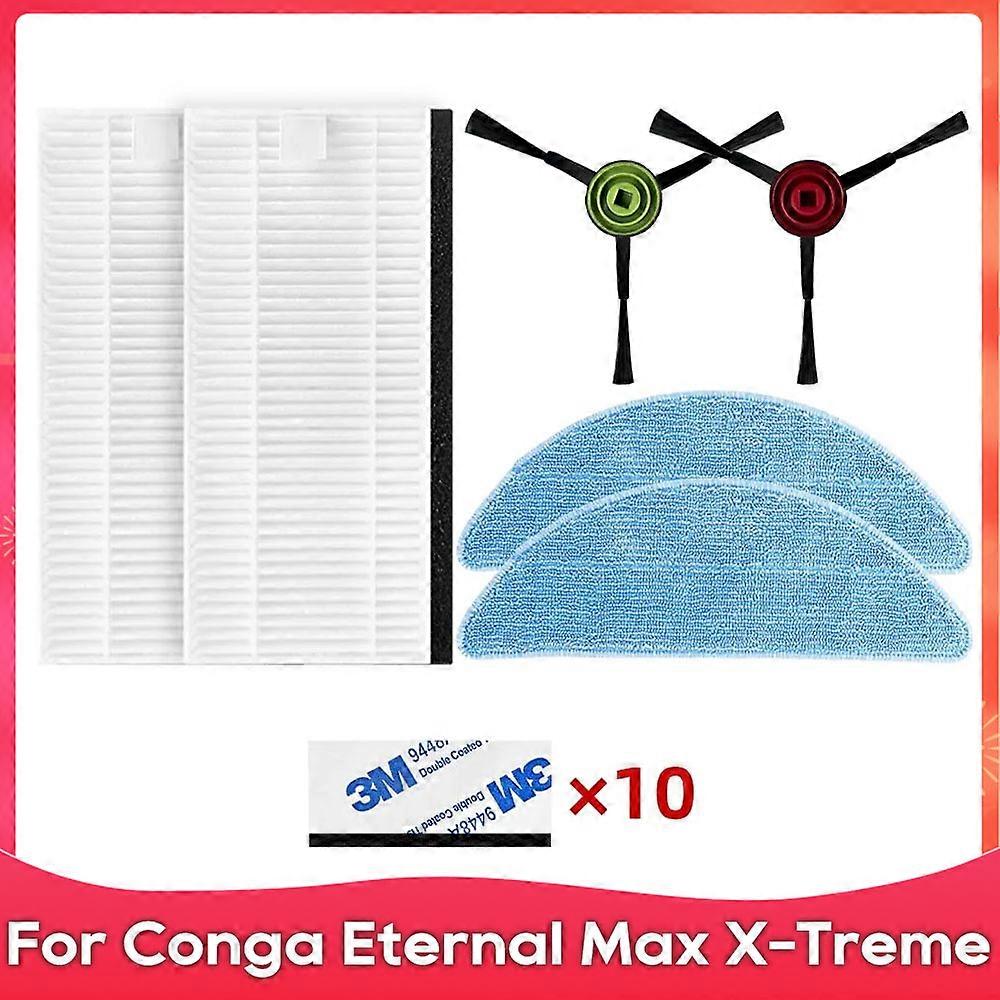 Kompatibel til (Conga Eternal Pet Max X-Treme, Ultimate, Titanium, Vital) Rulle Side Børste Filter Moppe Tilbehørsdel