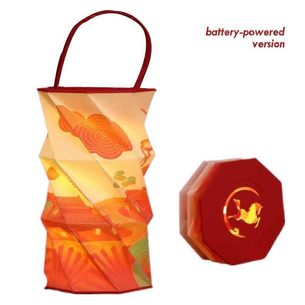 Foldable Hexagonal Lantern with Touch Control Portable for Camping and Outdoor Decor