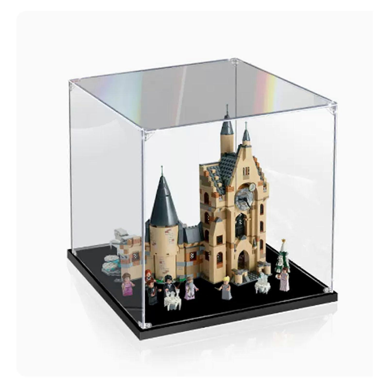 Acrylic Display Case for  75948 Hogwarts Clock Tower, Dustproof Transparent 2mm Precision Box