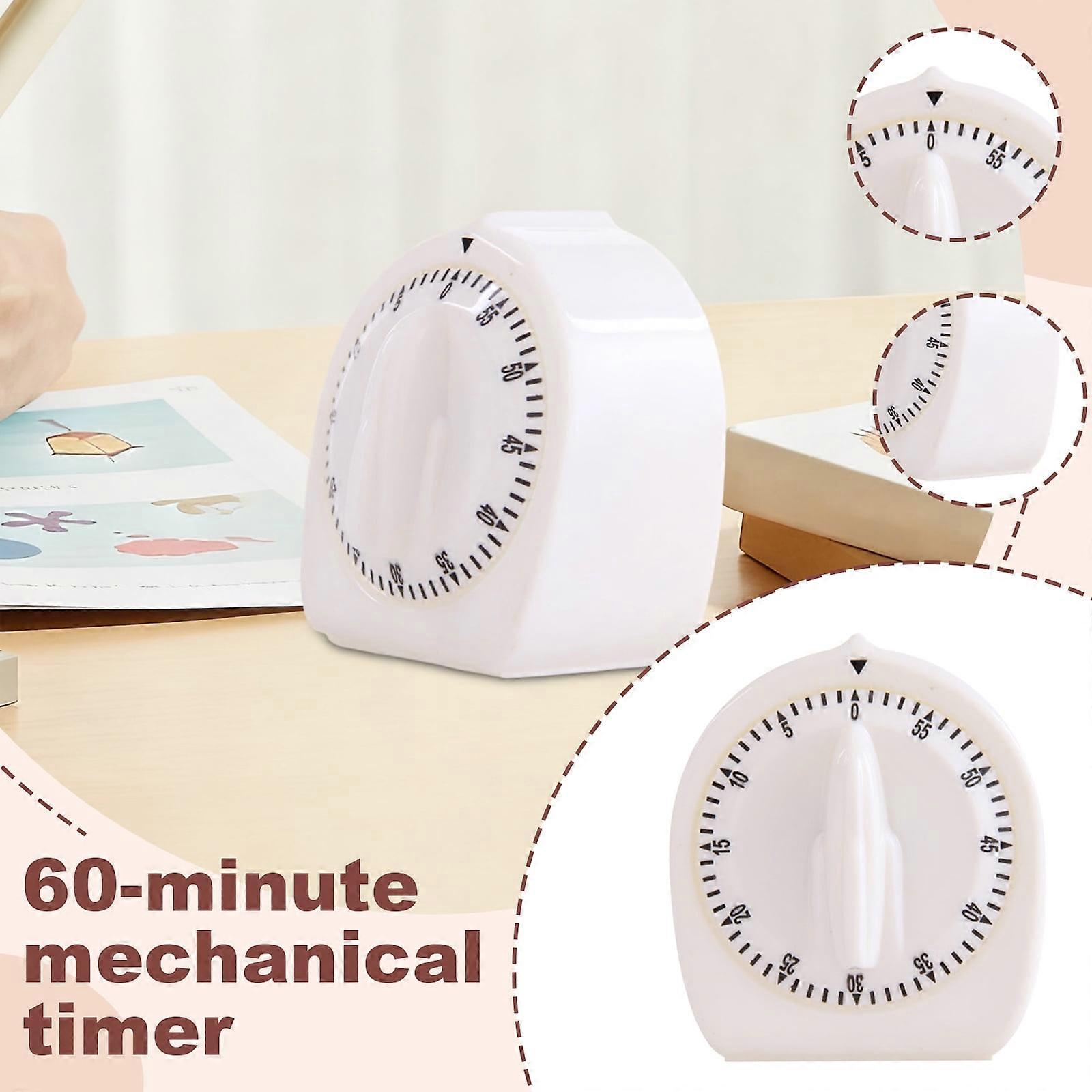 60-Minute Mechanical Timer, Countdown Kitchen Reminder & Student Study Time Manager Alarm Clock for Baking, Cooking & Homework