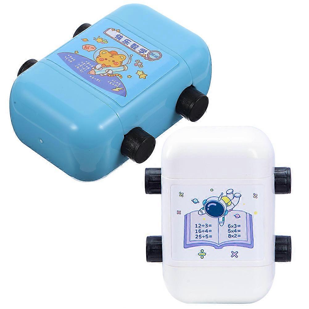 Plastic Arithmetic Stamp Math Roller for Student Supply Use 2Pcs