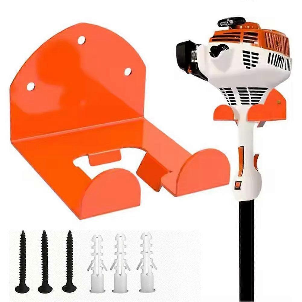 HeavyDuty Wall Mount Weed Eater Rack with Adjustable Angle Foldable Garage String Trimmer Holder